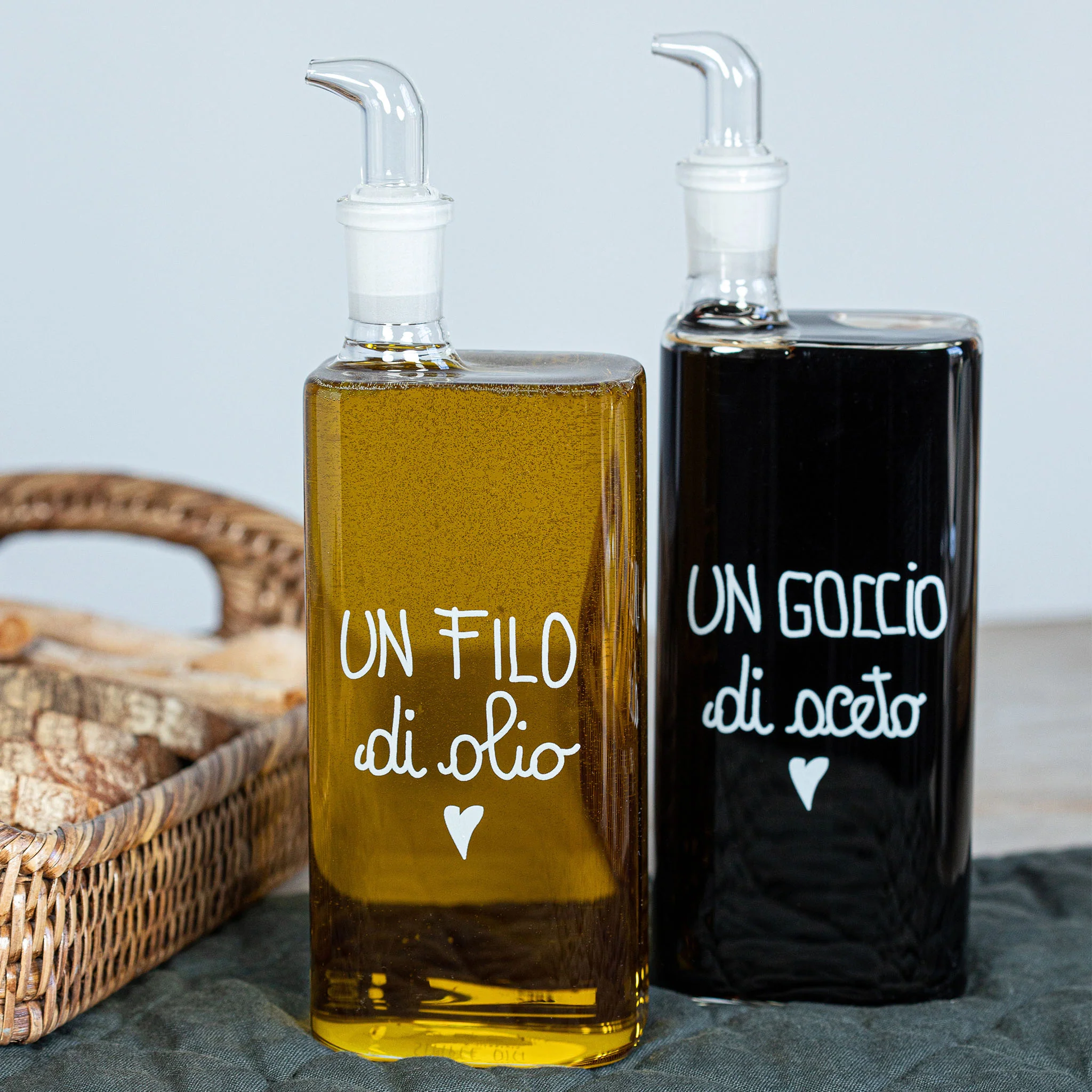 Set 2 bottiglie 400 ml olio+aceto