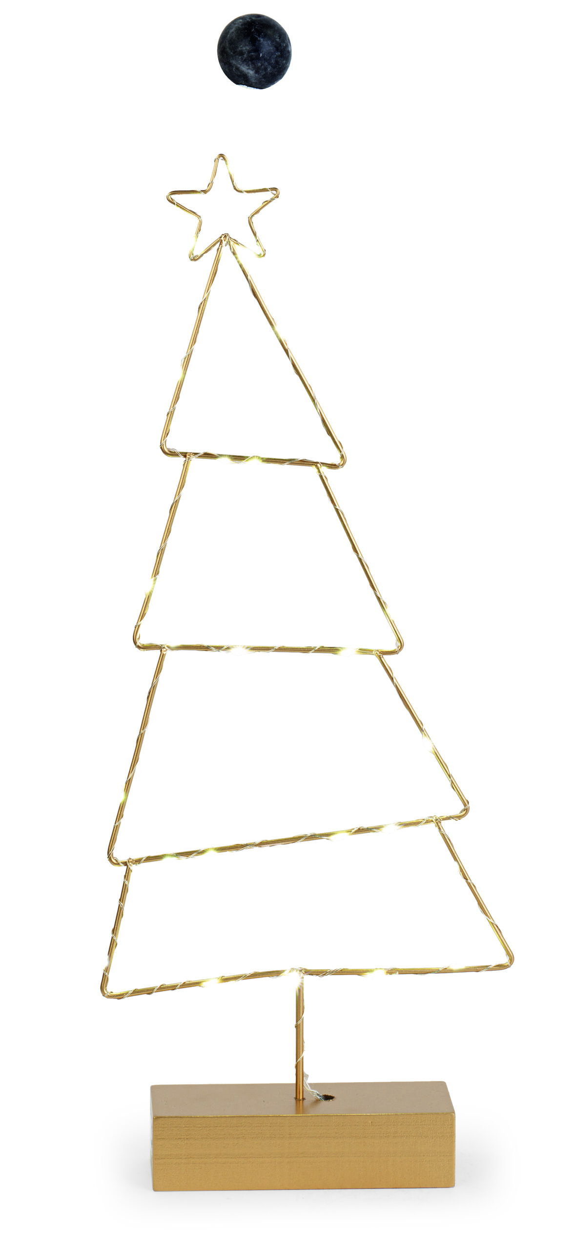 Albero metallo dorato con led - immagine 2