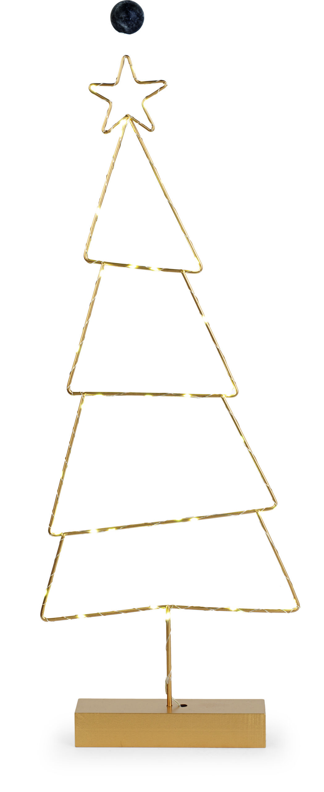 Albero metallo dorato con led