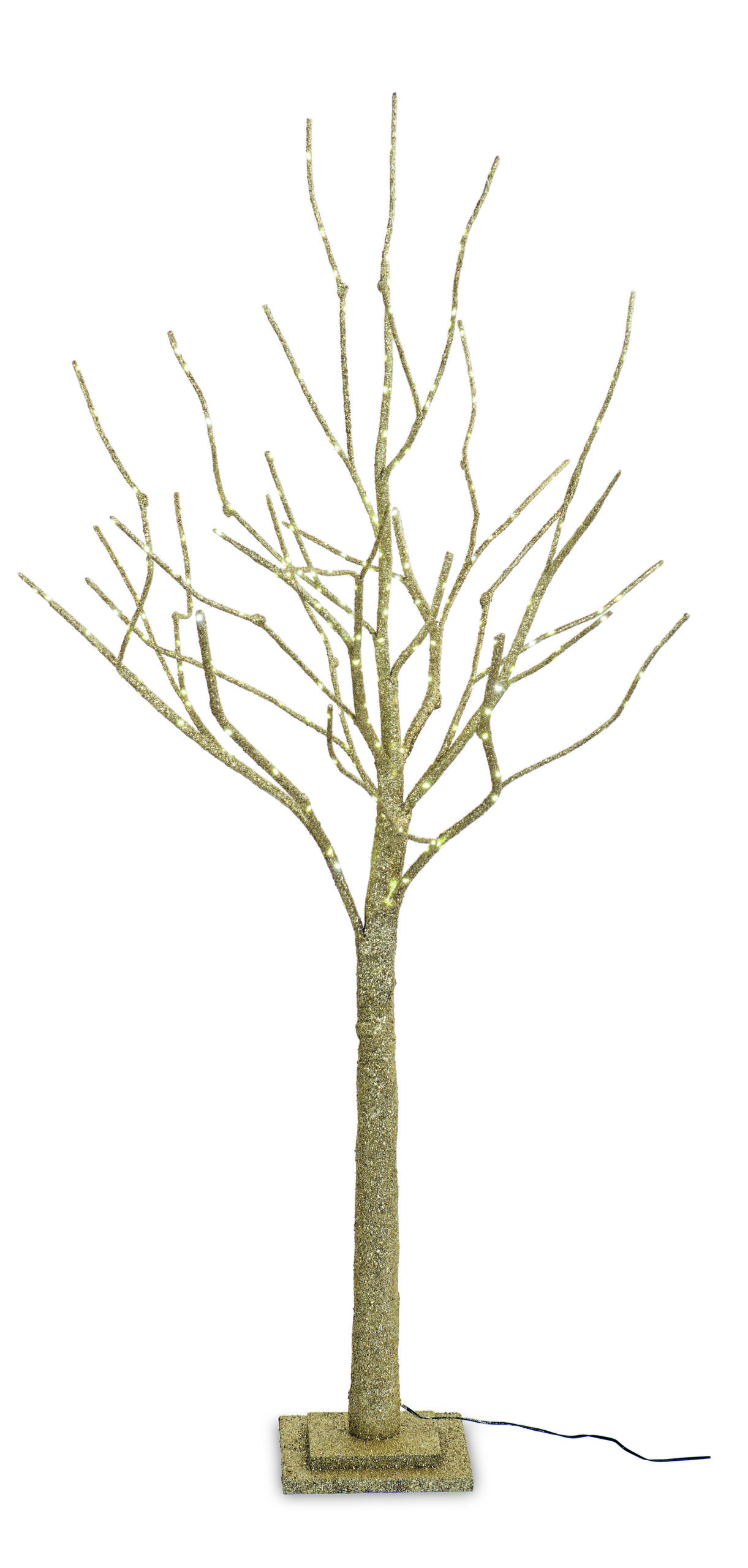 Albero glitter oro c/300 led