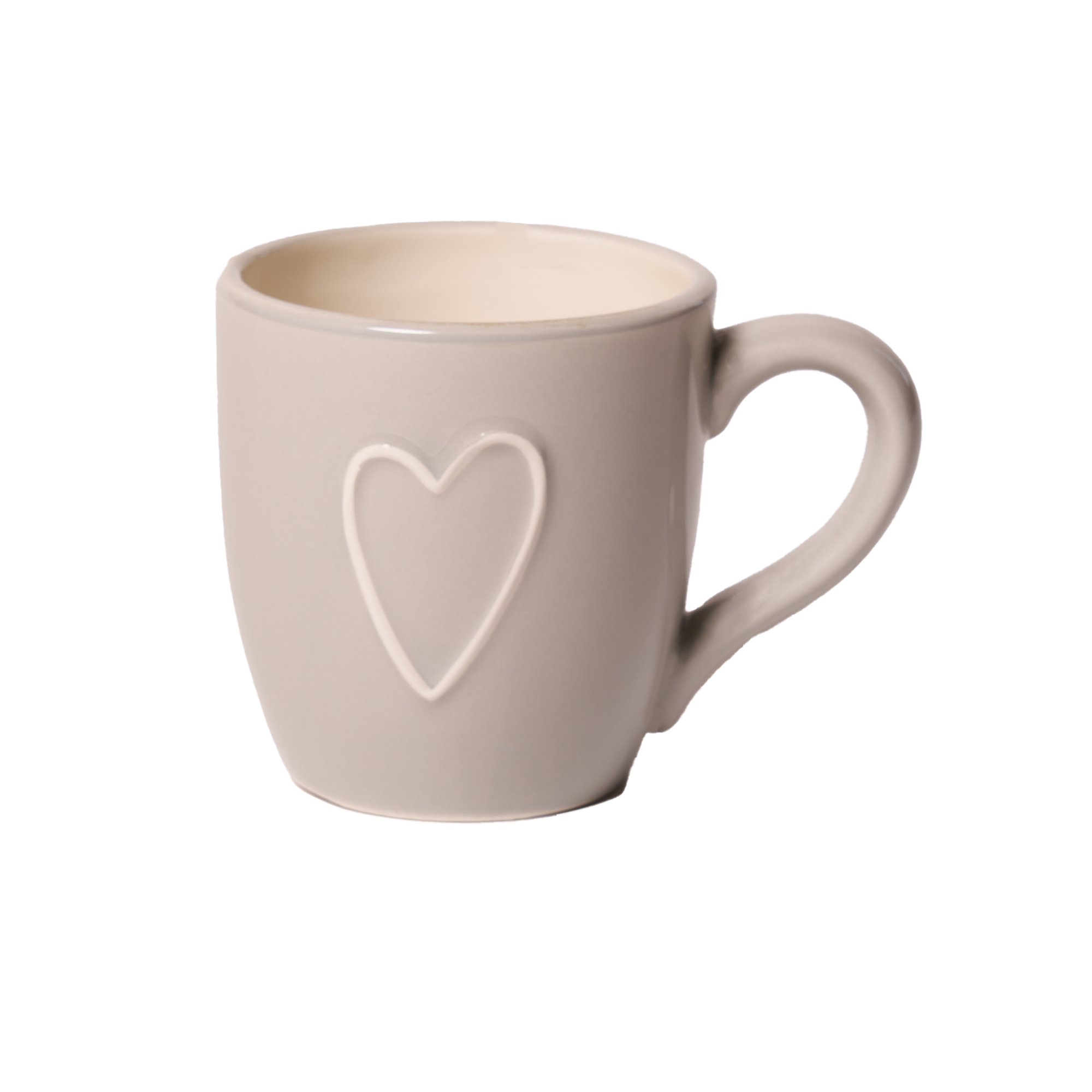 Mug quadrata cuore grigio