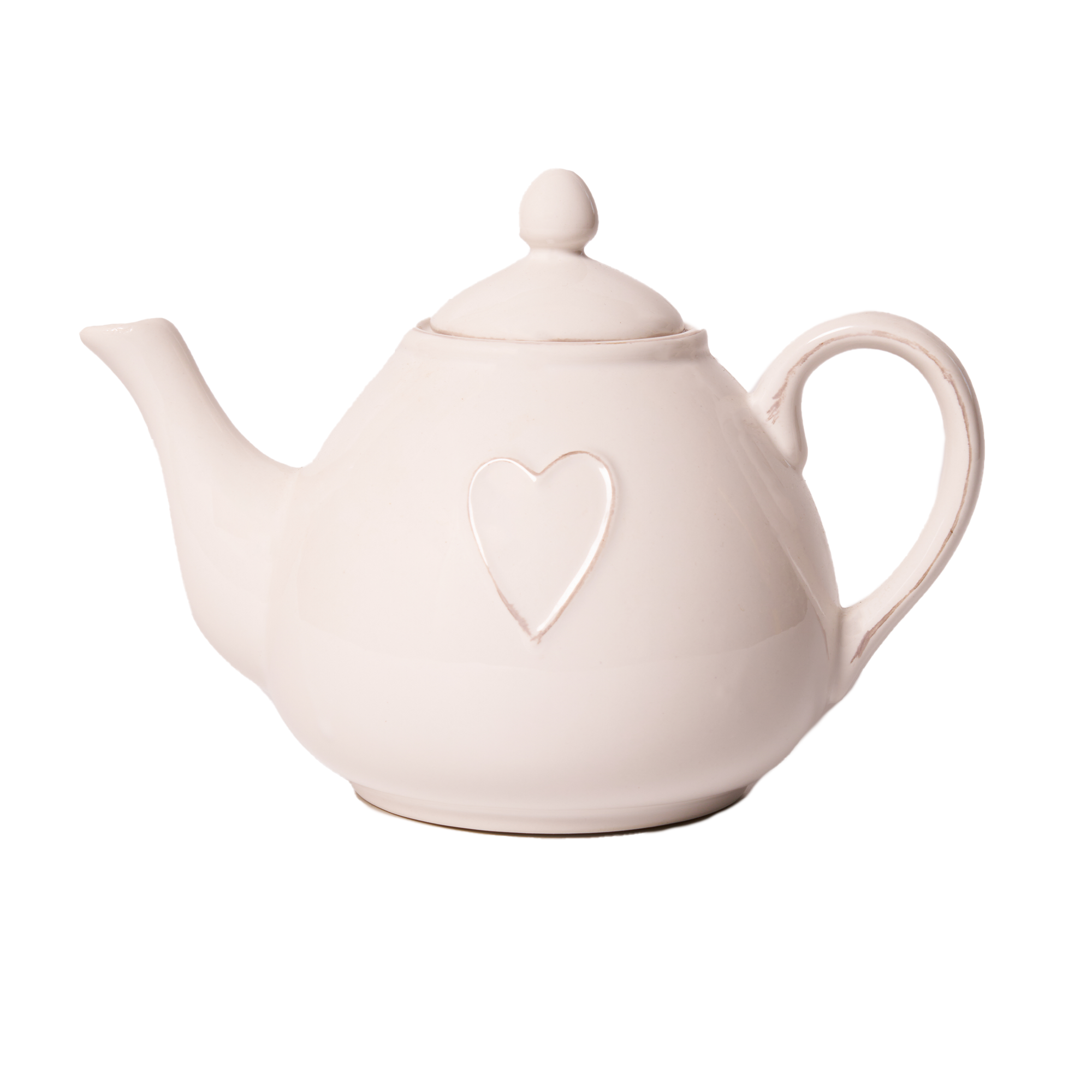 Teiera cuore bianco
