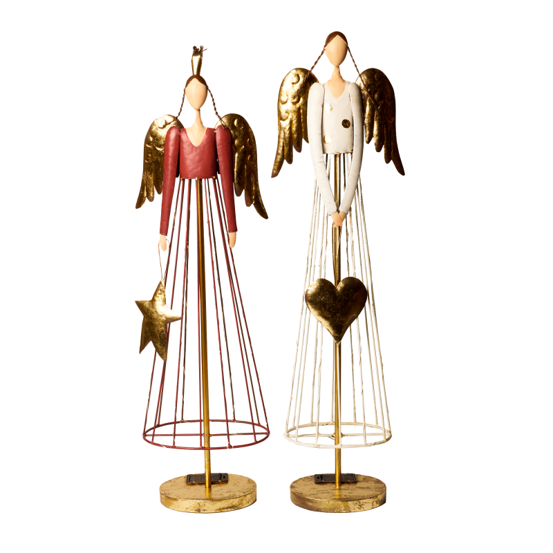 Angelo stella/cuore con gonna luci