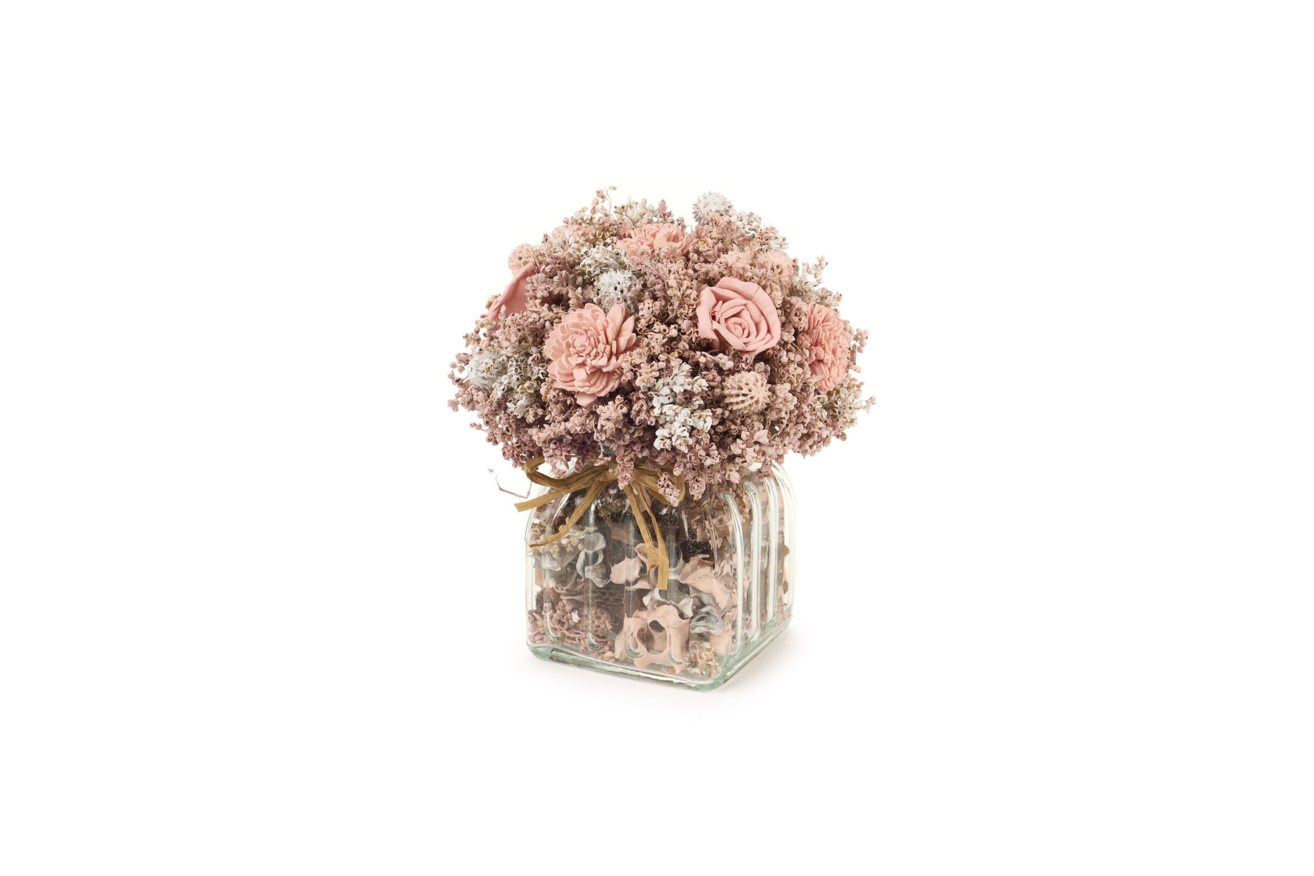 Bouquet vetro fiori carta
